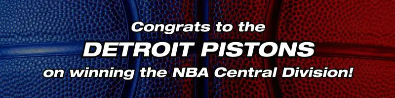 Detroit Pistons Central Division Champs pc banner